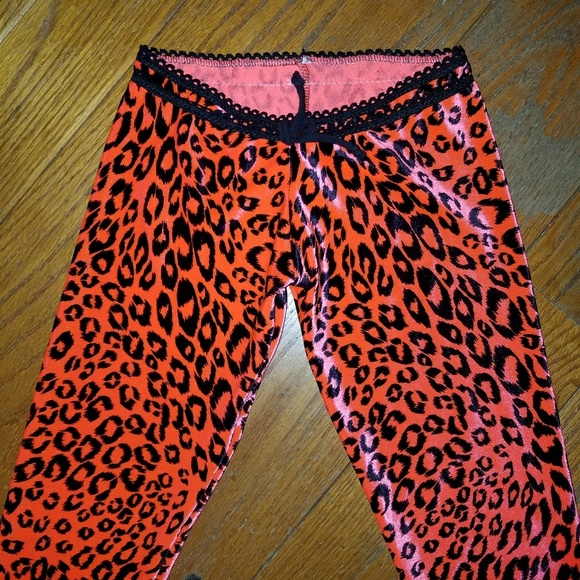 Neon velvet leopard leggings! - Picture 2 of 3